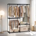 Miniatyrbillede 2 af 5: Rootz Garderobe tøjstativ - Beklædningsarrangør - Tøjbjælke - Holdbart stål & plast - 43x138x182cm - Lagringsløsning med høj kapacitet