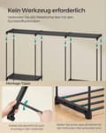Miniatyrbillede 4 af 6: Rootz Garderobe Organizer - Tøjopbevaring - skabsløsning - holdbart ikke -vævet stof - 205 x 43 x 166 cm - sort
