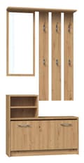 Miniatyrbillede 1 af 5: GARDEROBE VERA BØJLE SPEJL + SKOSKAB EG ARTISAN