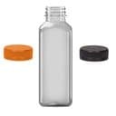 Firkantede PET-flasker 500 ml med låg, perfekte til smoothies og juicer, 50 stk.