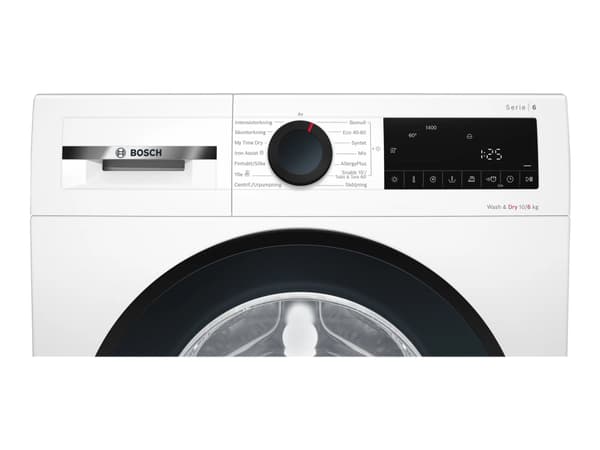 Bosch Serie | 6 WNA144B0SN - Vaskemaskin/tørker - bredde: 59.8 cm - dybde: 63.5 cm - høyde: 84.8 cm - frontileggelse - 70 liter - 10 kg - 1400 rpm