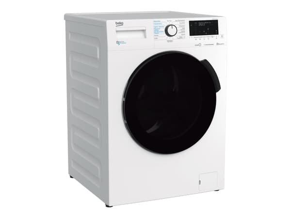 Beko WDW85141Steam1 - Vaskemaskin/tørker - bredde: 60 cm - dybde: 59 cm - høyde: 84 cm - frontileggelse - 8 kg - 1400 rpm - hvit Hvit