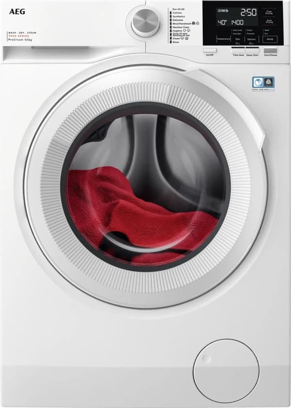 AEG LWR722L94R 7000 series ProSteam Vaske-Tørremaskine 9 kg.