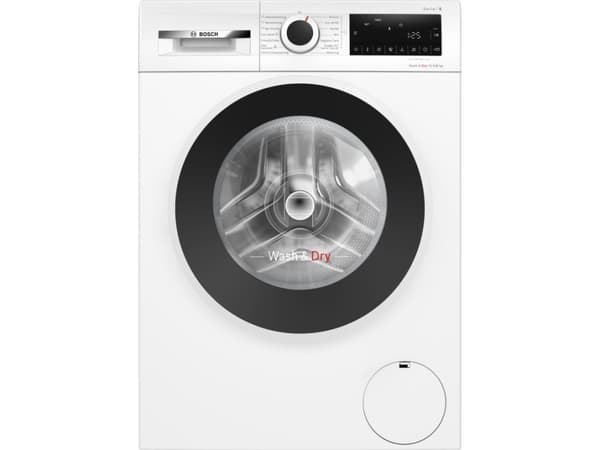 Bosch Serie | 6 WNG2540LSN - Vaskemaskin/tørker - Nisje - bredde: 60 cm - høyde: 85 cm - frontileggelse - 65 liter - 10.5 kg - 1400 rpm - hvit