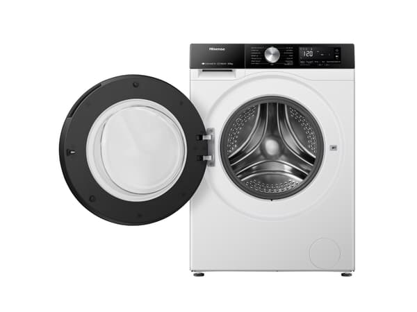 Hisense WD3S8043BW3 - Vaskemaskin/tørker - Wi-Fi - bredde: 59.5 cm - dybde: 51 cm - høyde: 84.5 cm - frontileggelse - 54 liter - 8 kg - 1400 rpm - hv