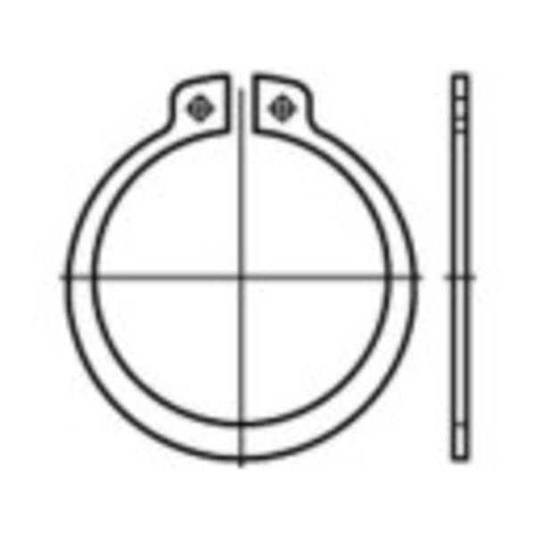 TOOLCRAFT 107644 Låsring Inre diameter: 13.8 mm DIN 471 Fjäderstål 200 st