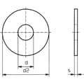 Miniatyrbild 1 av 2: Bricka 5.3 mm 15 mm Rostfritt stål A2 100 st TOOLCRAFT 5,3 D9021-A2 194719