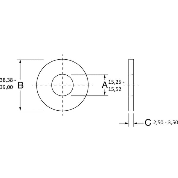 Bricka Keramik 1 st PB Fastener ANSI B18.22M-1981, R1990 (Regular) 702390
