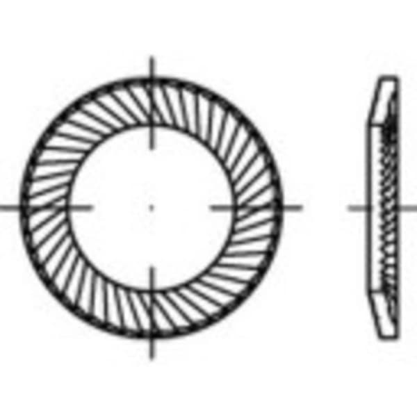 Låsbrickor tandade 4 mm 7 mm Fjäderstål förzinkad 250 st Alstertaler Schrauben & Präzisionsteile 159350