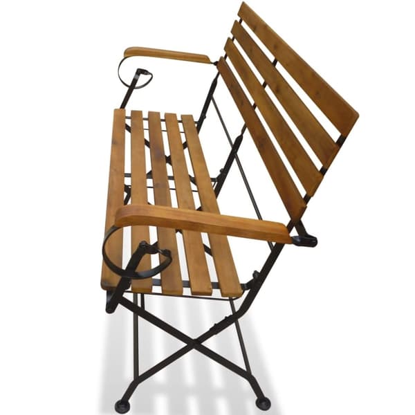 vidaXL Sammenleggbar hagebenk 112 cm heltre akasie