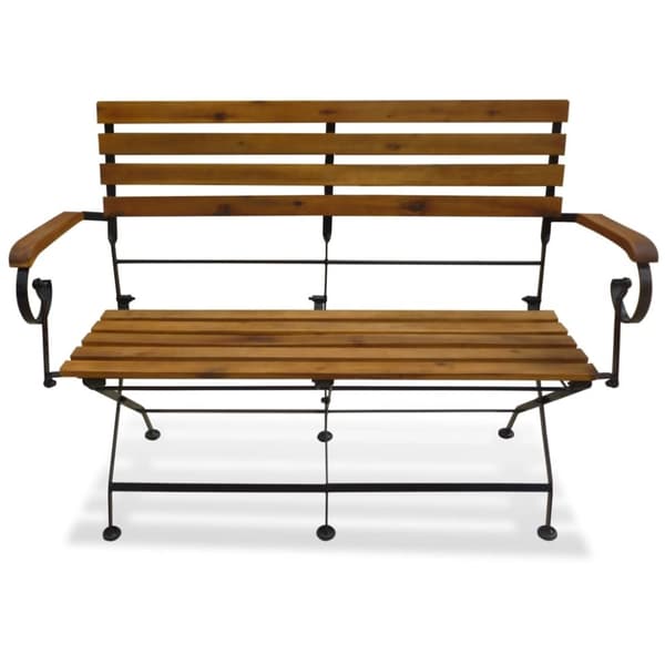 vidaXL Sammenleggbar hagebenk 112 cm heltre akasie