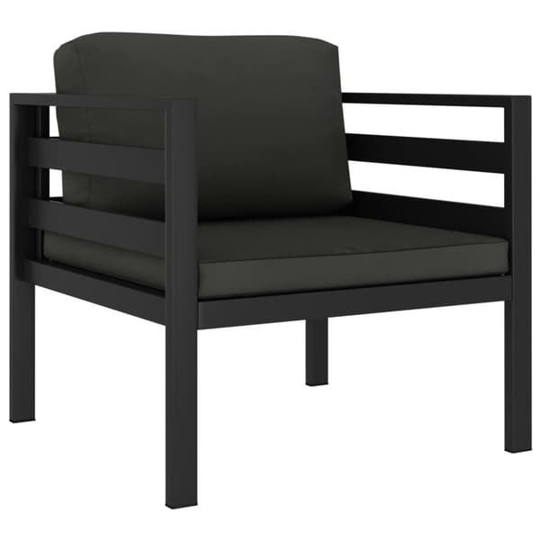 vidaXL sofastol med hynder aluminium antracitgrå