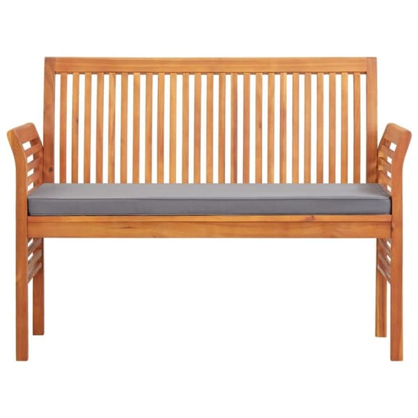 vidaXL 2-istuttava Puutarhapenkki tyynyllä 120 cm täysi akasiapuu