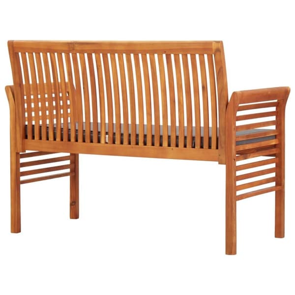 vidaXL 2-istuttava Puutarhapenkki tyynyllä 120 cm täysi akasiapuu