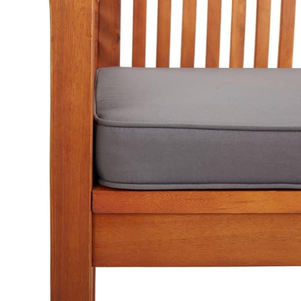 vidaXL 2-istuttava Puutarhapenkki tyynyllä 120 cm täysi akasiapuu