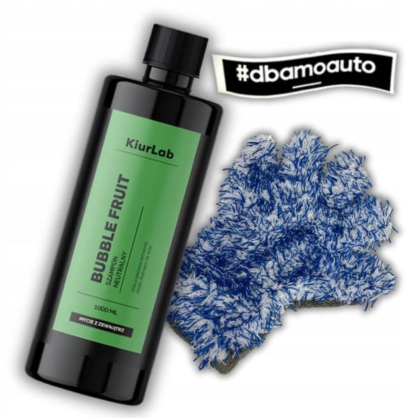 KiurLab BUBBLE FRUIT 1L Schampo för fordon Neutral Mikrofiberhandske