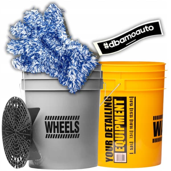 ARBETSMATERIAL HINK DETAILING + SEPARATOR Set med hinkar för att tvätta bilen