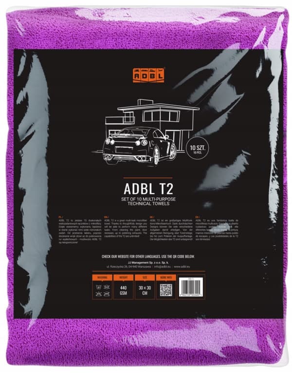 ADBL T2 Mikrokuituliina 30x30cm 440gsm 10 kpl