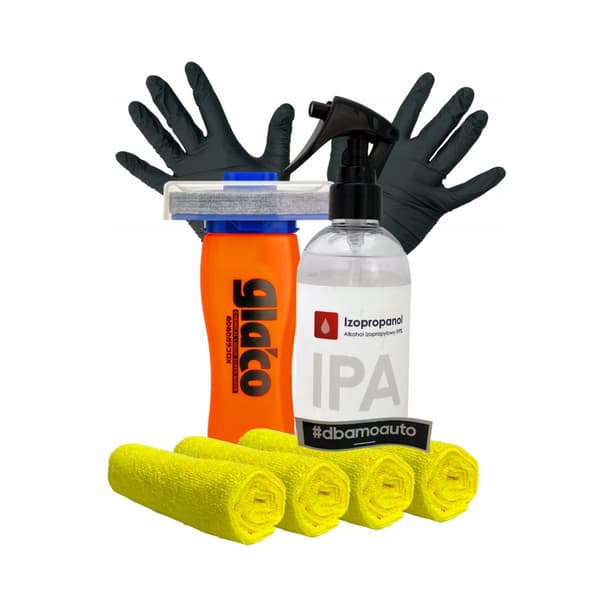 Soft99 Glaco DX långvarig osynlig vindrutetorkare + IPA + 4 mikrofiberdukar