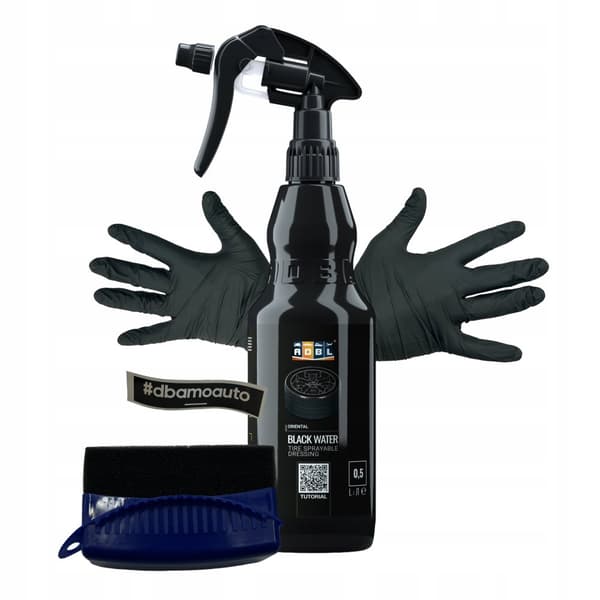 ADBL Black Water Tire 0,5L -renkaan suoja-aine + levityslevy