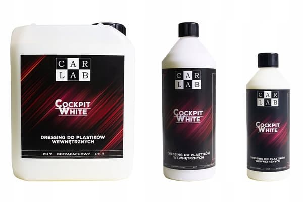 CARLAB Cockpit White 5L dressing för plastprodukter, flytande för interiörvård