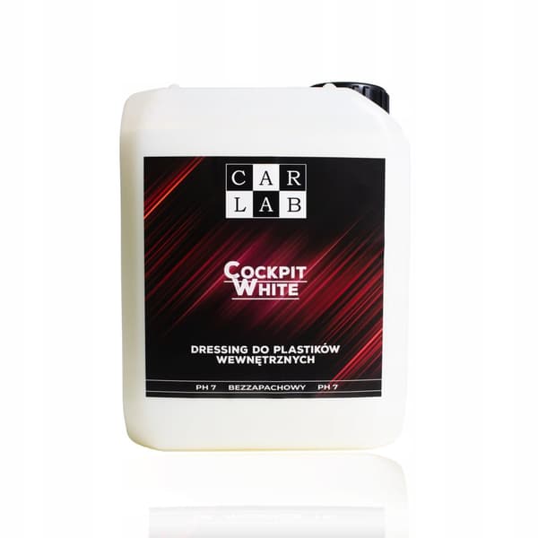 CARLAB Cockpit White 5L dressing för plastprodukter, flytande för interiörvård