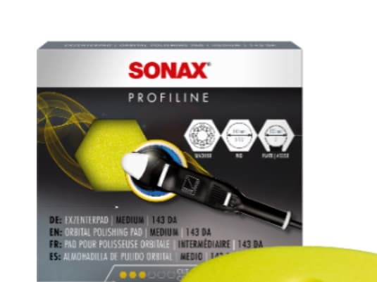 Sonax 04933410, Kiillotuskiekko, 14,3 cm, 14,3 cm, Keltainen