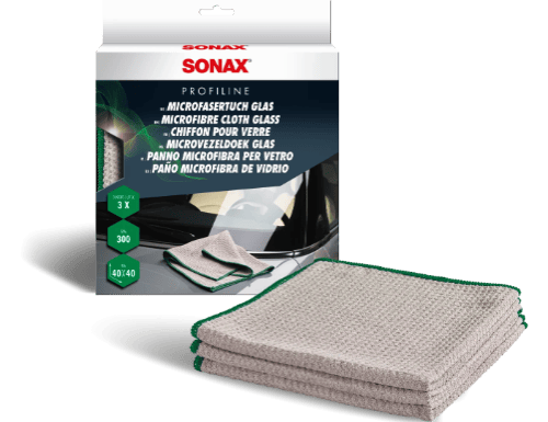 SONAX Mikrofiberklud Glas 3 stk.
