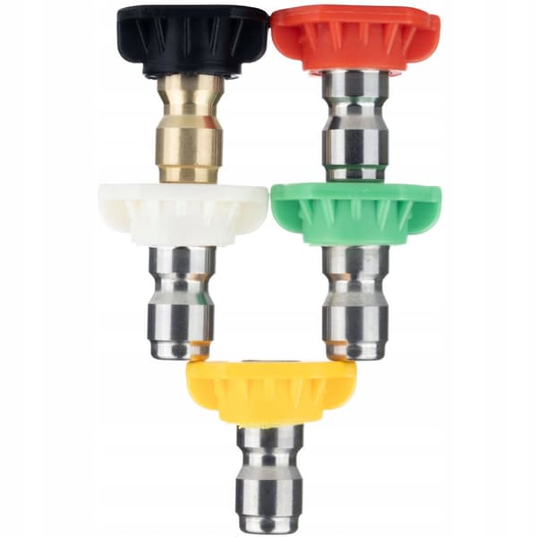Sæt med 5 hurtigkoblede dyser til en højtryksrenser (0°, 15°, 25°, 40°, 60°) + 1000 ml skumpistol til en højtryksrenser
