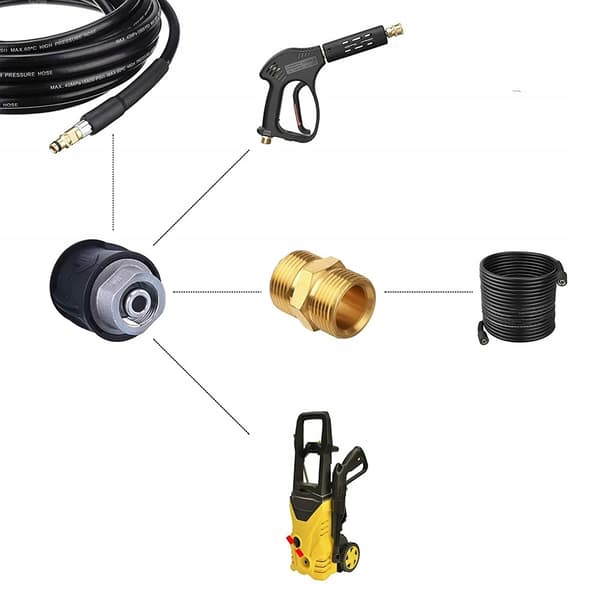 Adapter / Click-M22 anslutning för anslutning av slangar, för K-serien högtryckstvätt (K2, K3, K4, K5, K6 K7) (metall)