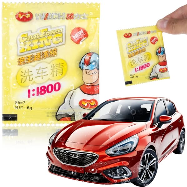Rosfix 5x Aktivt Skum - Skumpulver för skummare/tornado 6g + Skummare 1000ml för högtryckstvätt + Spolrör/adapter (1/4QRC-Kärcher K)