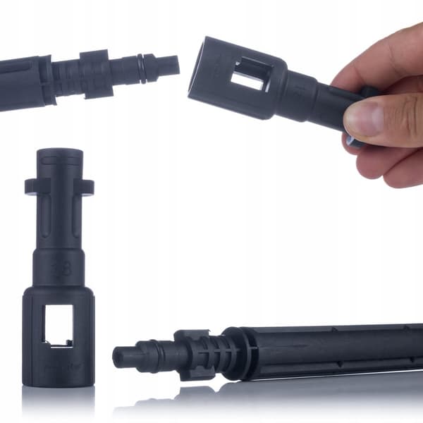 Rosfix T-racer bar rengöringsborste för Karcher högtryckstvättar + lans för en 1/4" högtryckstvätt, böjd 15° med en uppsättning av 5 munstycken och et