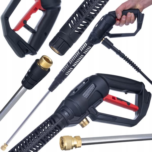 Rosfix Pro Clean Gun PCG1 højtryksrenserpistol med tilbehør + Rosfix 1000ml skum til vaskemaskine + Sæt med 5 hurtigkoblingsdyser
