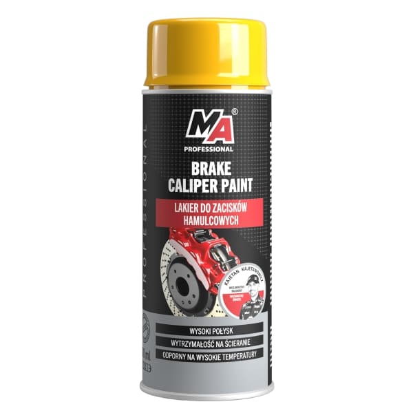 AUTONI JARRUSATULAN MAALI. KELTAINEN 400ML / JARRUSATULAN SUIHKE KELTAINEN / AUTOAMMATTILAISILLE