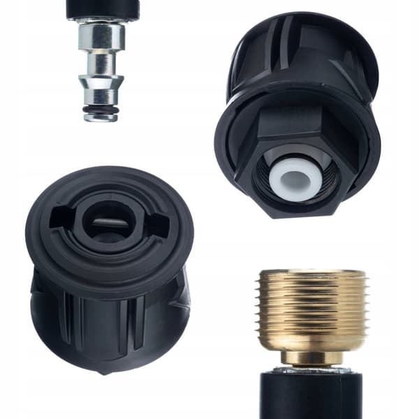 M22-Lavor Adapter Klik - Gevindreduktion M22x1.5 til LAVOR slange | 160 bar | 14 mm skaft | Til skiver, pistoler og lanser
