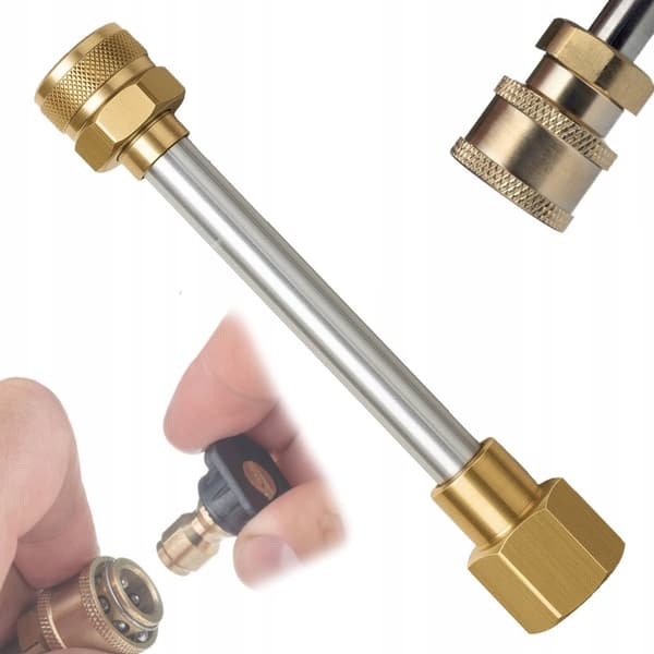 QRC-EasyLock TR22F KärcherConnect - Honförlängning | QRC 1/4 | Gänga TR22 x 1,5 | För Kärcher EASY!Lock | Skumpistoler och lansar Mässingskonstruktion