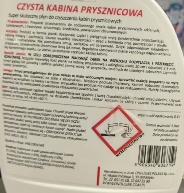 Feda brusekabine rengøringsskum 0,6 l
