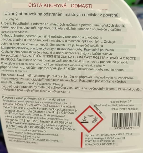 Feda køkkenopvaskemiddel affedter 0,6 l