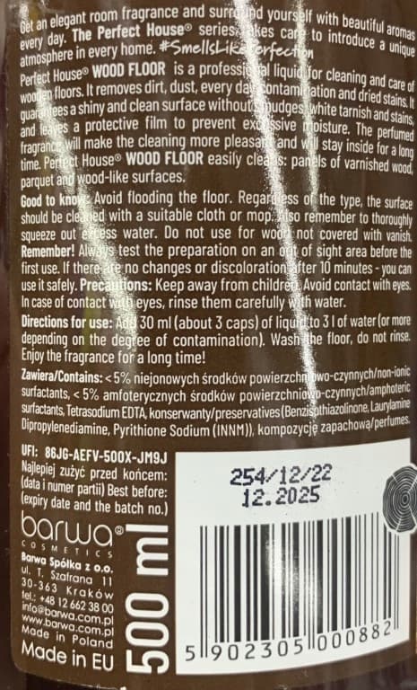 Rengöring för trägolv 500 ml Perfect House