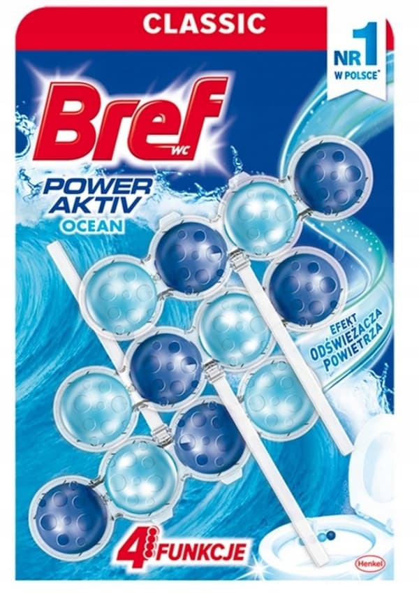 Bref Power Aktiv Ocean toaletthängare 3x50g