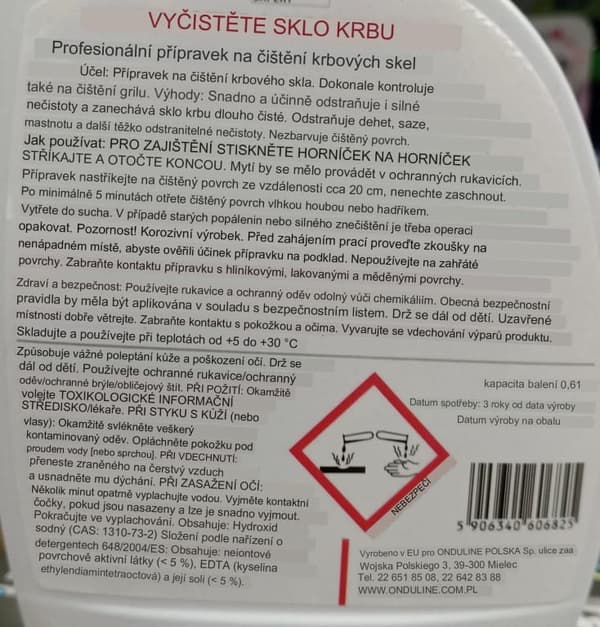 Feda Takkalasinpuhdistusaine 0,6 l
