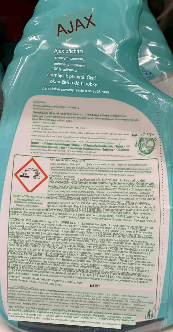 Ajax Kylpyhuoneen Puhdistusaine 750ml