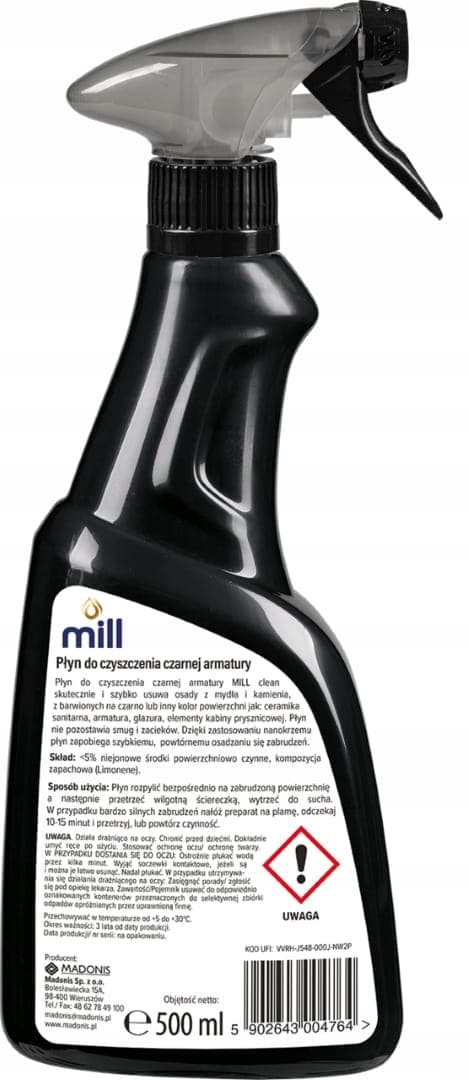Sort fittingsrens 500 ml grøn te
