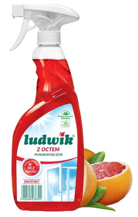 Ludwik Glas- och Kakelrengöring med Vinäger 600 ml Grapefrukt
