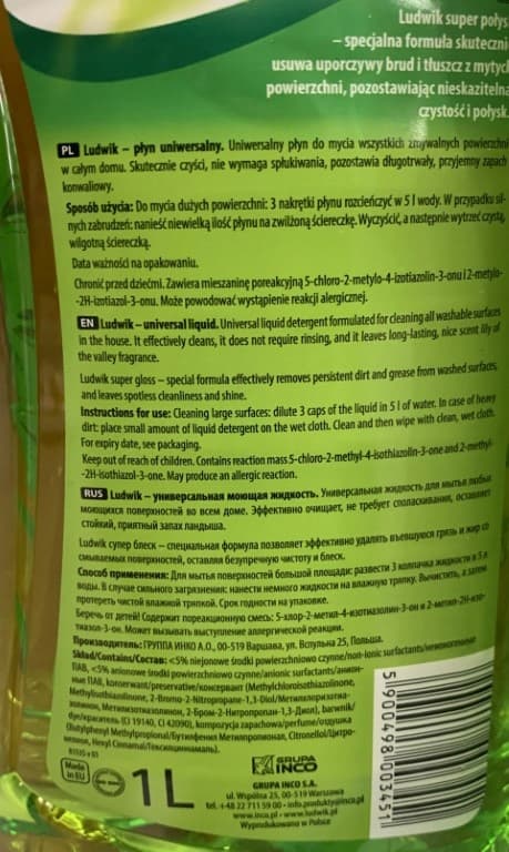 Ludwik universal golvrengöring liljekonvalj 1 l