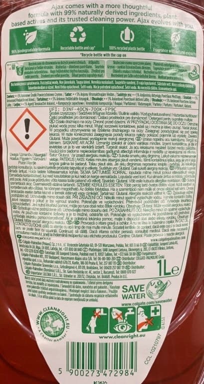 AJAX Lattianpuhdistusaine Flowers Lagoon 1l