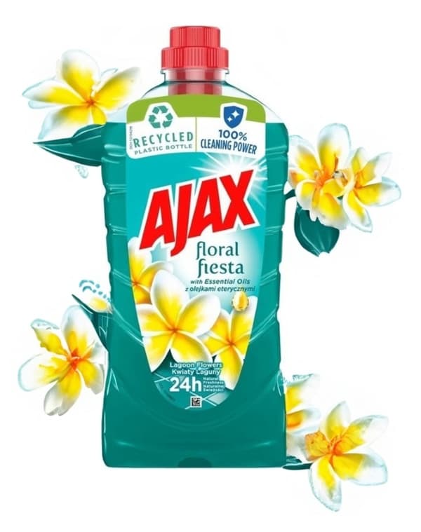 AJAX Lattianpuhdistusaine Flowers Lagoon 1l