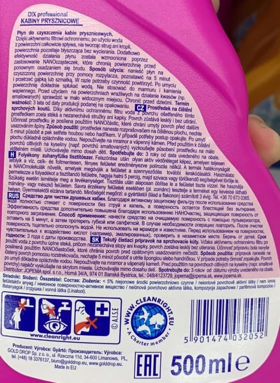 Brusekabinerens Dix 500ml