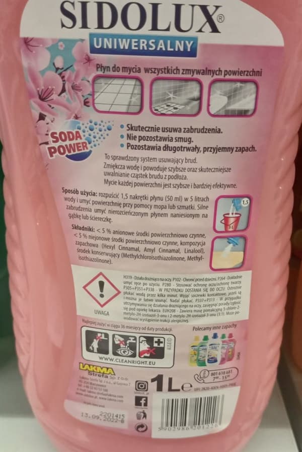 Sidolux yleispesuneste kirsikankukka 1 l