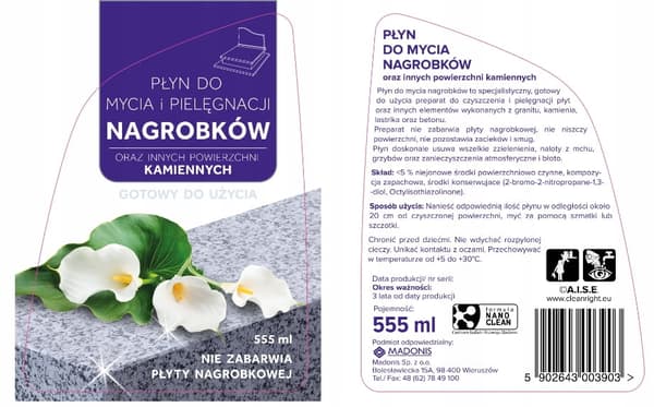 Hautakivien puhdistus- ja hoitoaine 555 ml Magnolia Spray